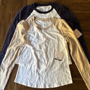 LC Lauren Conrad set of 2 raglan sleeve tshirts tops XS new